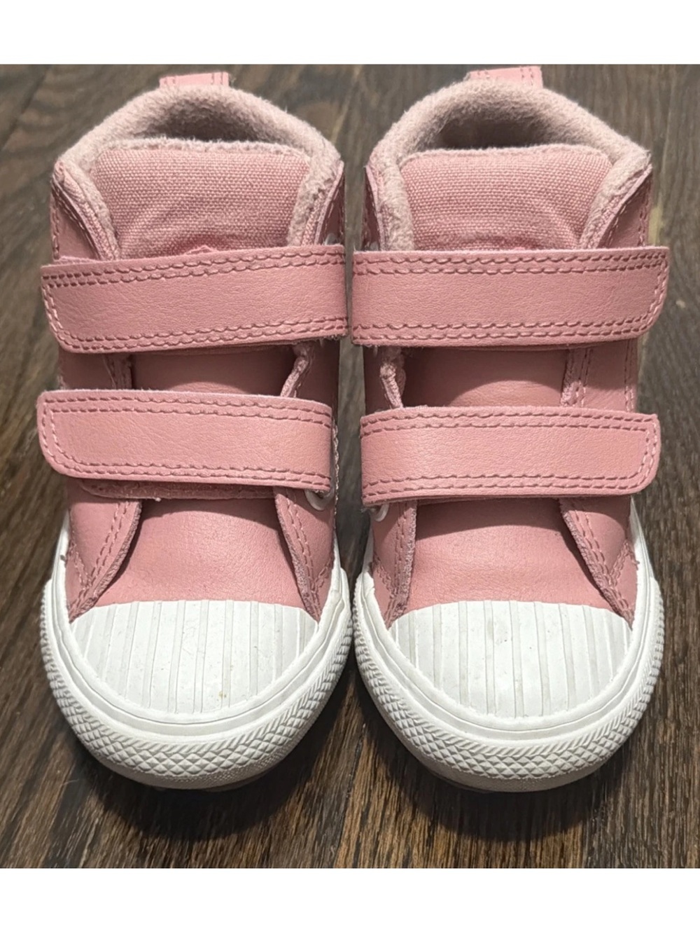 Converse Chuck Taylor Toddler Girl 7 Leather Berkshire Fleece Lined HighTop Pink